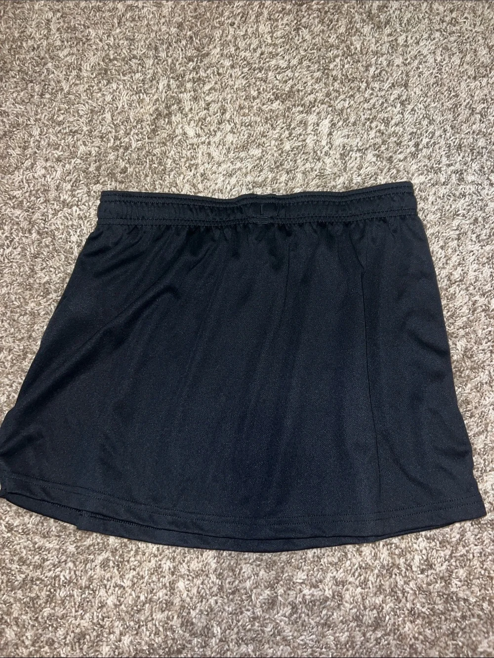 NWT! Nike Black Athletic Skirt with Drawstring and White Swoosh Accent Size MED